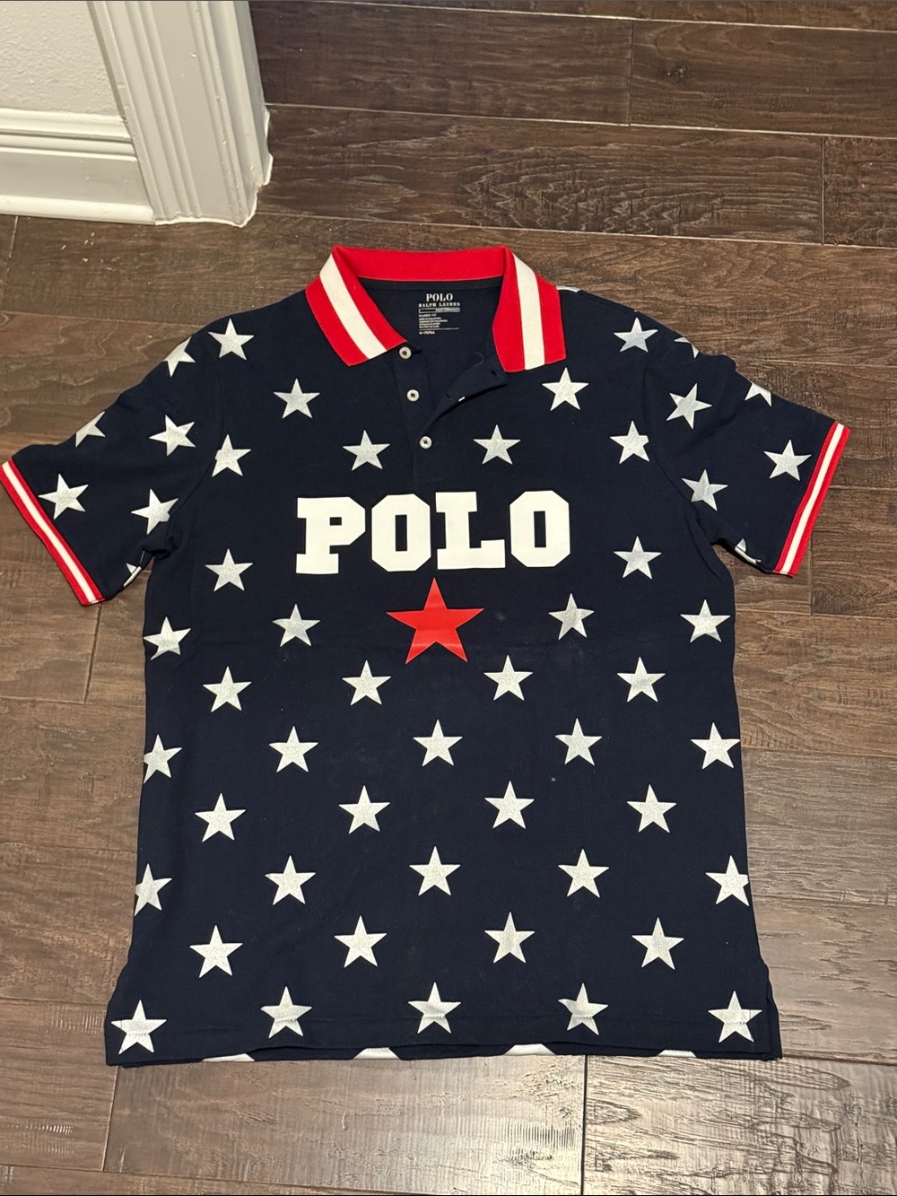 Polo Ralph Lauren Men’s M USA Star-Print Performance Polo
